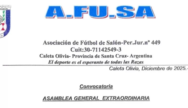 Convocatoria Asamblea General Extraordinaria AFUSA