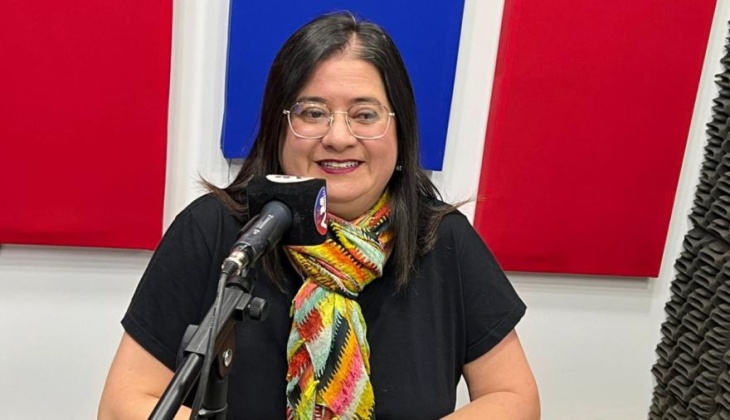 Maria Paula Gómez en una de sus visitas a Radio Vanguardia.