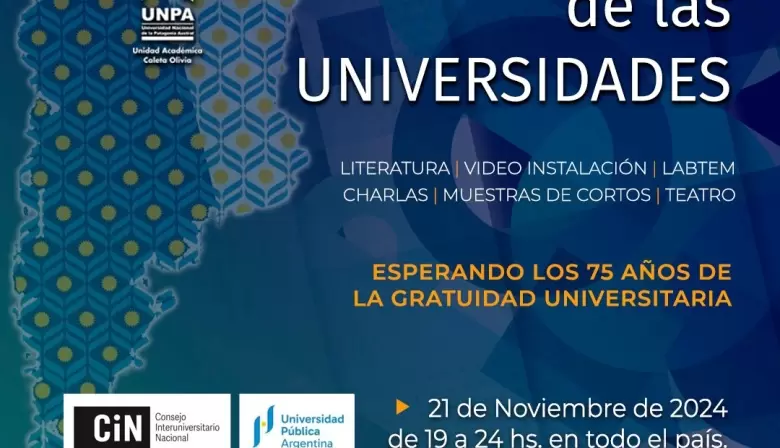 Este jueves la UNPA abre sus puertas en “La Noche de las Universidades Públicas”