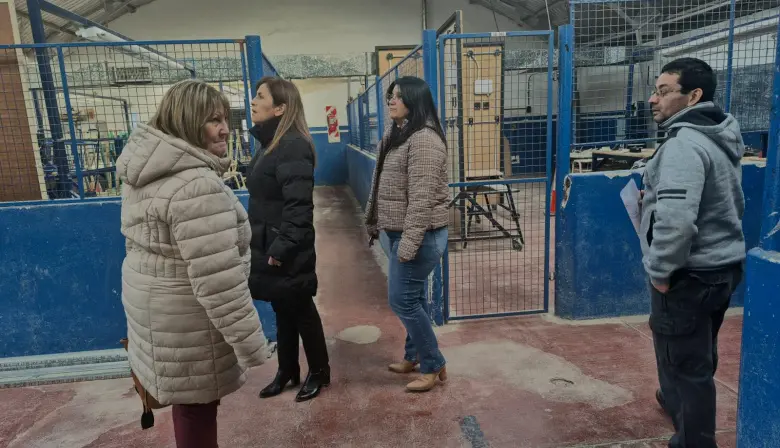 Autoridades educativas supervisan obras en la Escuela Industrial N°4 de Río Gallegos