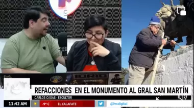 Restauran la obra del Gral. San Martin ubicada frente a la plaza 20 de Noviembre