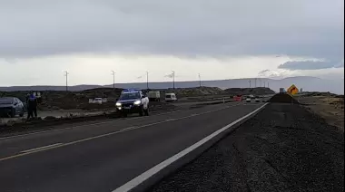 Desvío preventivo de la Ruta N° 3 en la zona de la "La Lobería" a causa del temporal de viento y lluvia