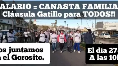 Convocamos a movilizar por un salario mínimo que cubra la canasta básica y Cláusula Gatillo para TODXS.