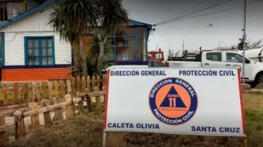 Circulación restringida y alerta meteorológica por fuertes vientos y nieve en Santa Cruz