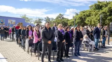 Se realizó la Marcha “8M Alzamos la voz” en Cañadón Seco