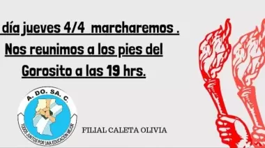 Docentes marchan en recuerdo de Carlos Fuentealba y por mejoras salariales
