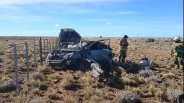 Vuelco en Ruta 43: así fue el accidente que dejó dos heridos en Santa Cruz