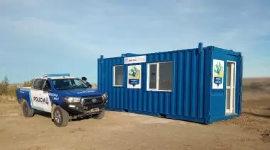 Seguridad: Instalan tráiler permanente en el Barrio Bicentenario