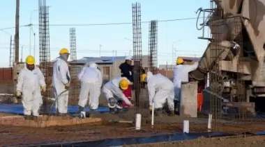 Avanza el proyecto 56 Viviendas en Río Gallegos con el llenado de las primeras plateas
