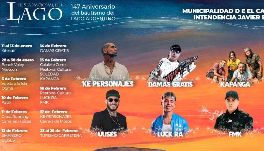 Ke Personajes será el grupo que cierre la Fiesta Nacional del Lago en