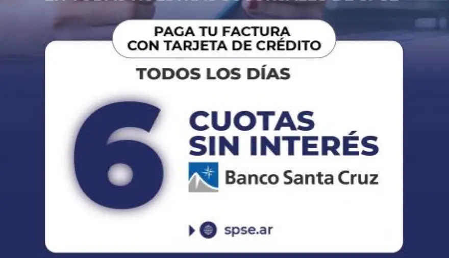 SPSE lanza nuevo plan de pagos en cuotas sin interés con tarjetas del Banco Santa Cruz