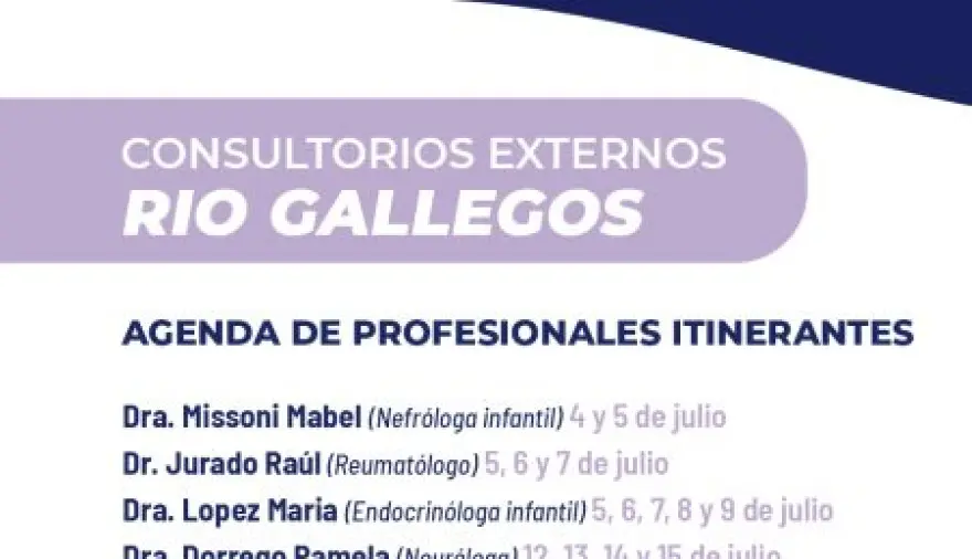 La Caja de Servicios Sociales anunció la agenda de especialidades para Julio