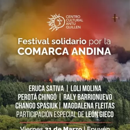 Festival Solidario en Epuyén: León Gieco, Raly Barrionuevo y Eruca Sativa entre los artistas confirmados