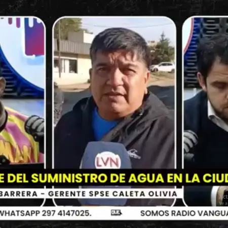 Caleta Olivia sufrió nuevo corte de agua de 36 horas: Barrera detalló las causas y los desafíos a afrontar